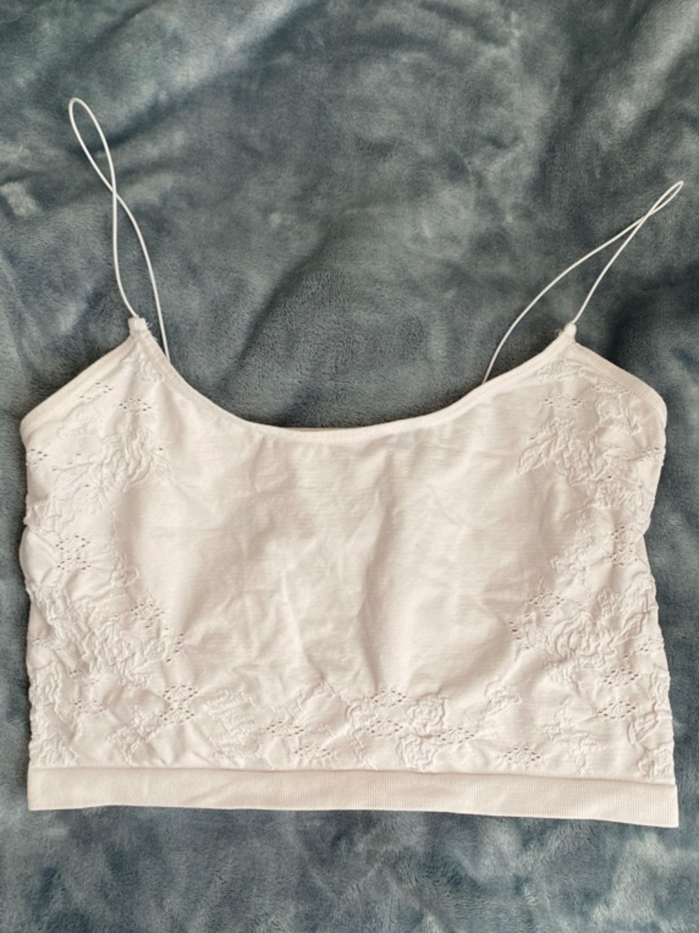Free People Intimately White Lace Trim Cami Tank Top - Women's